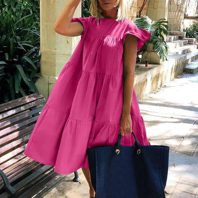 Summer Floral Leopard Print Half Sleeve Top shirt  Women Casual O Neck Loose long Top shirt Retro Elegant Female Vestidos