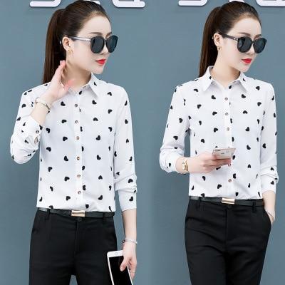 Chiffon Blouse Women's Autumn Plus Size Office Shirt Casual Tops Pink Blusas Mujer De Moda 2020 Oversized Lapel Student