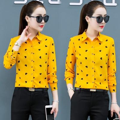 Chiffon Blouse Women's Autumn Plus Size Office Shirt Casual Tops Pink Blusas Mujer De Moda 2020 Oversized Lapel Student