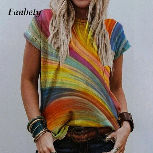 2020 Women Elegant O-Neck Print Blouse Shirts Vintage Color Short Sleeve Pullover Top Female Casual Fashion Plus Size Streetwear