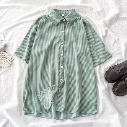 Autumn Spring Women Shirts Black White Cartoon Cat Print Blouses Fashion Slim Long Sleeve Chiffon Shirt Female Tops Blusas Mujer