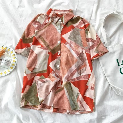 Autumn Spring Women Shirts Black White Cartoon Cat Print Blouses Fashion Slim Long Sleeve Chiffon Shirt Female Tops Blusas Mujer