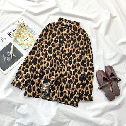 Autumn Spring Women Shirts Black White Cartoon Cat Print Blouses Fashion Slim Long Sleeve Chiffon Shirt Female Tops Blusas Mujer