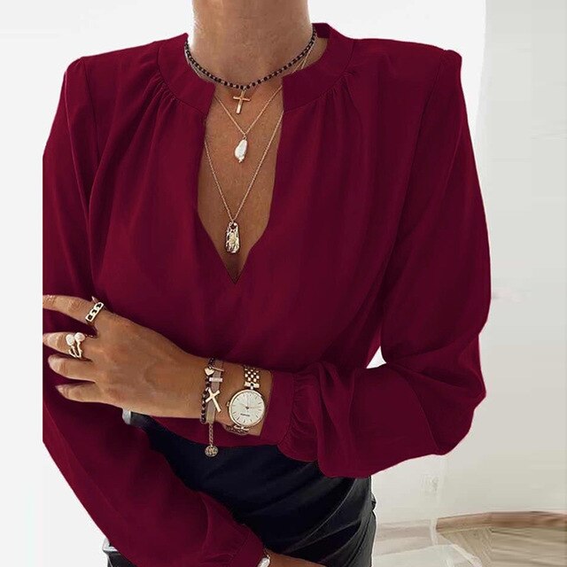 Ladies Polka Dot Print Ruffle Blouse Shirt 2020 Autumn Winter Long Sleeve V-Neck Shirts Tops Elegant Office Women Button Blusas