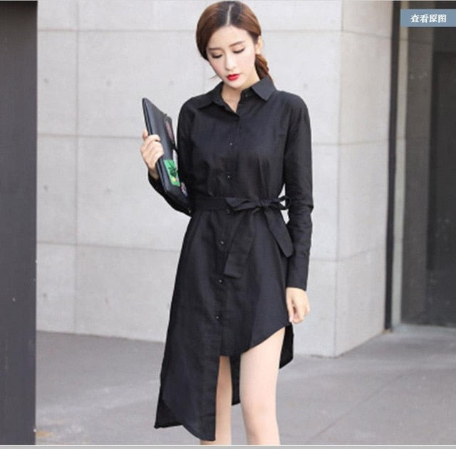 Cotton shirt tops 2020 spring autumn blouse new women's  blouse fashion long-sleeved slim wild Han Fan shirt tops