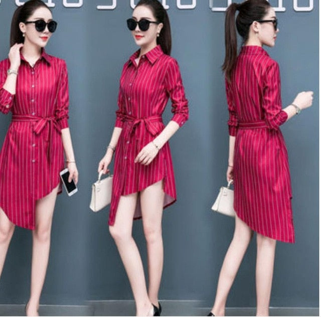 Cotton shirt tops 2020 spring autumn blouse new women's  blouse fashion long-sleeved slim wild Han Fan shirt tops