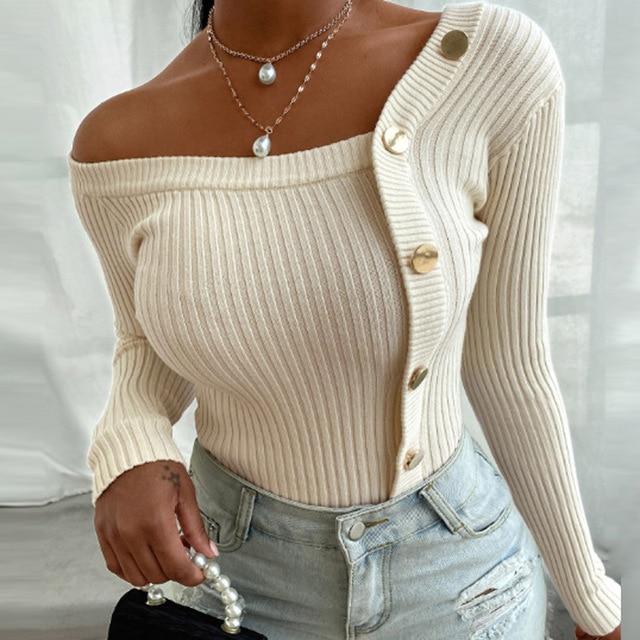 Office Lady Matel Button slim blouse shirts Women Autumn long sleeve solid basic pullovers Elegant spring tops dropshipping