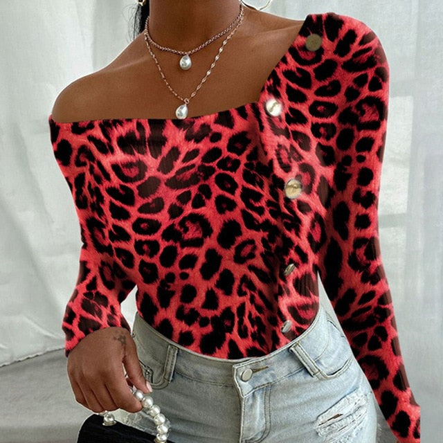 Women Sexy V-Neck Button Blouses Shirts Autumn 2020 Elegant Casual Long Sleeves Solid Tops 5XL Female Vintage Fashion Slim Blusa