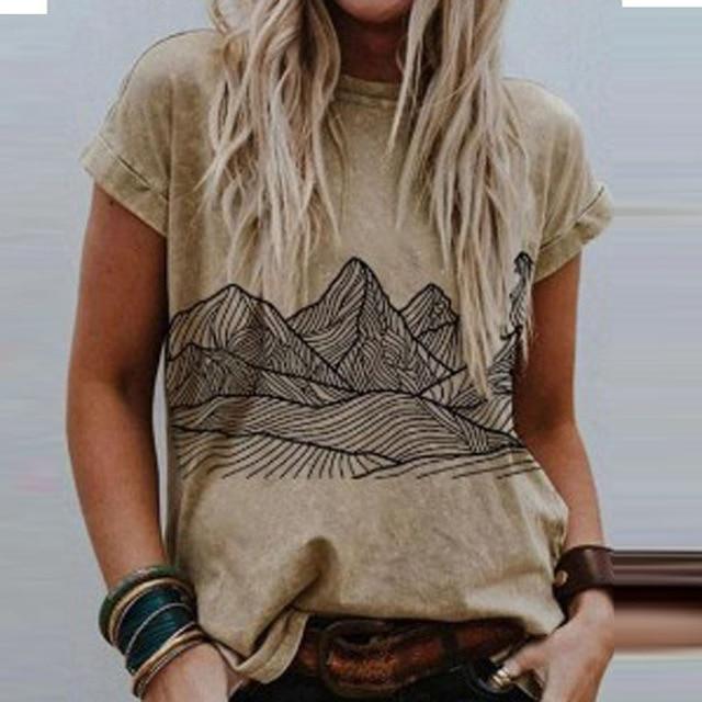 Summer Women Vintage Print Blouse Shirts 2020 Elegant O Neck Female Pullover Tops Casual Loose Short Sleeve Streetwear Blusa XXL