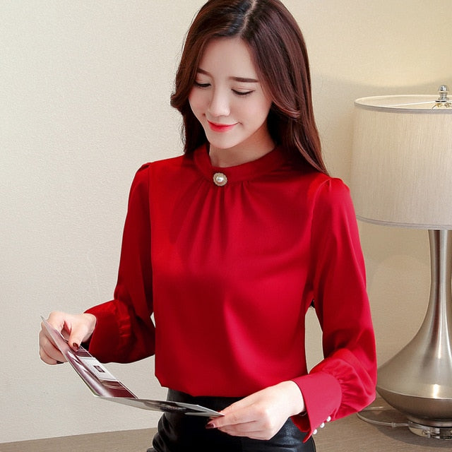 blusas mujer de moda 2020 long sleeve women shirts womens tops and blouses chiffon blouse shirt feminina plus size tops 1418 45