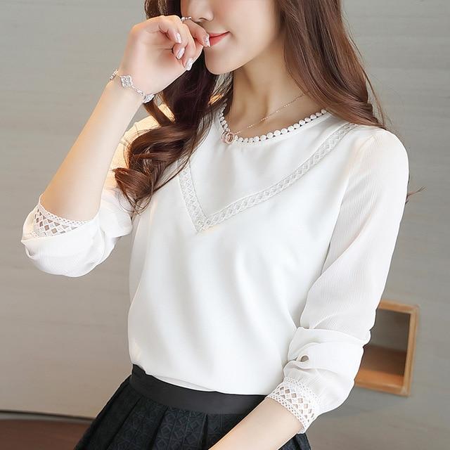 Fashion women tops and blouses 2020 long sleeve chiffon women blouse shirt ladies tops blusas white blouse shirts shirt620G 30