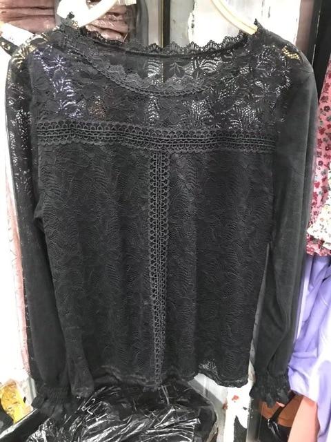 New Women Mesh Sheer Blouse See-through Lantern Long Sleeve Blouse Fashion Button Transparent White Shirt Female Blusas