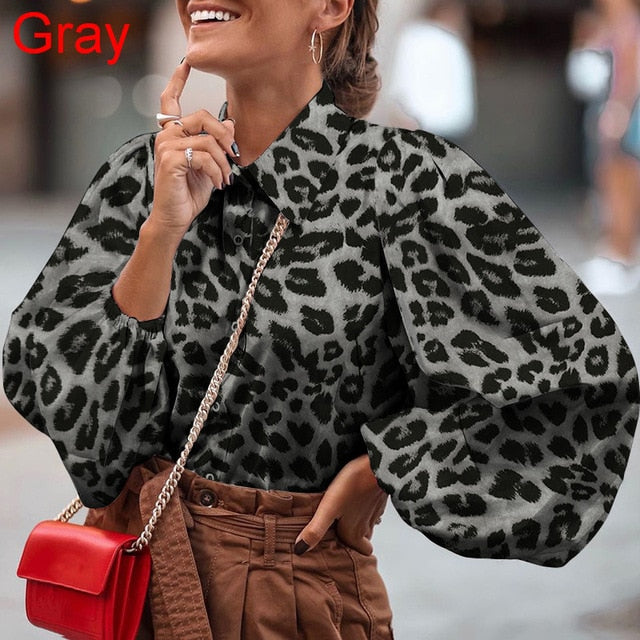 Women Blouses 2020 Autumn Polka Dot Shirt 5XL Celmia Long Lantern Sleeve Lapel Neck Elegant Office Ladies Stylish Tops Plus Size