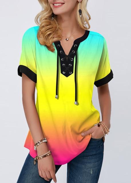 Summer 2021 Sexy 3D Fashion Women Ruffles Printed Tops Tees Big Large Plus Sizes Elegant Femme Blouse Shirt Befree Boho Casual