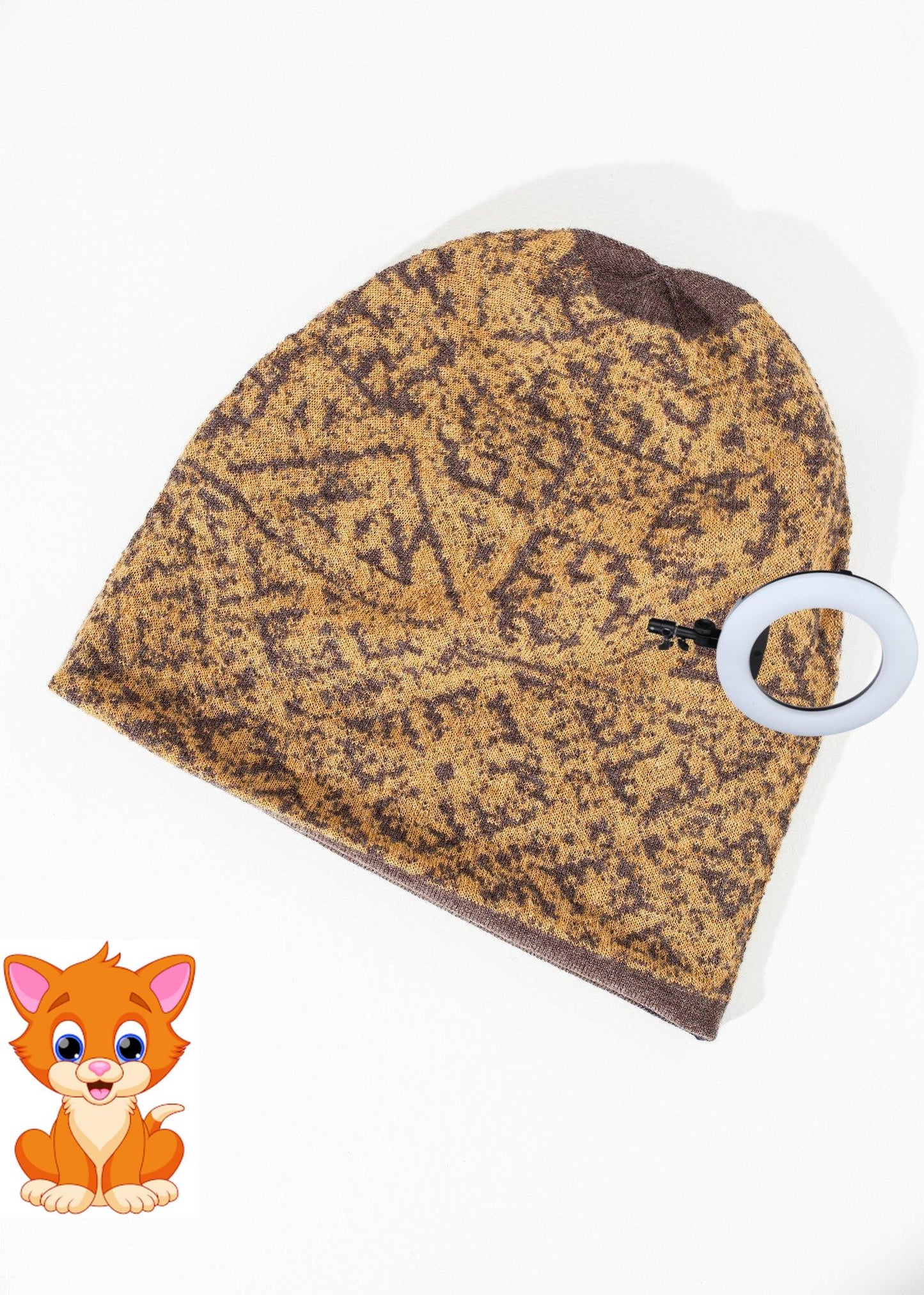 Reversible Beanie in Amber