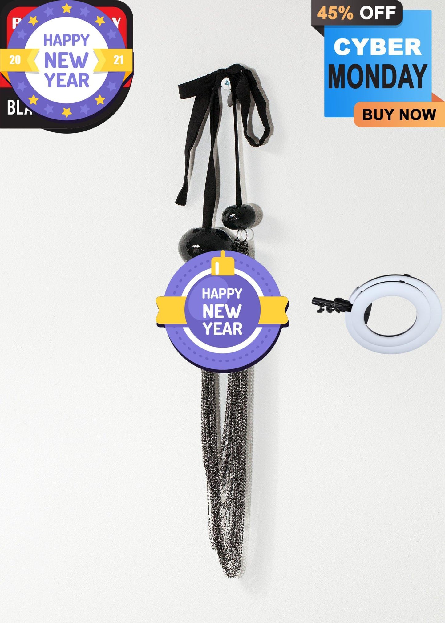 Cascade Necklace in Black