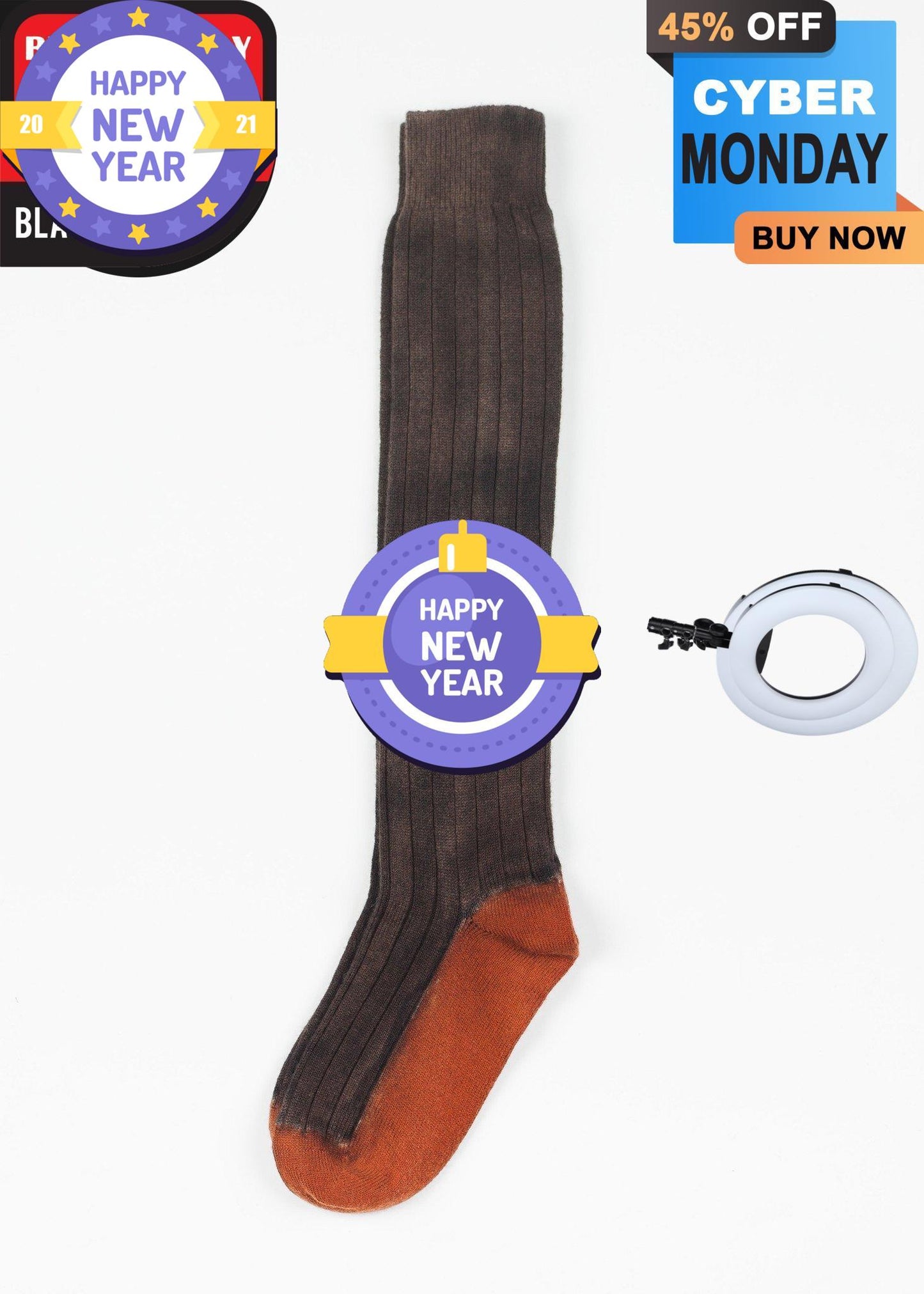 Cashmere Knit Sock in Bronze